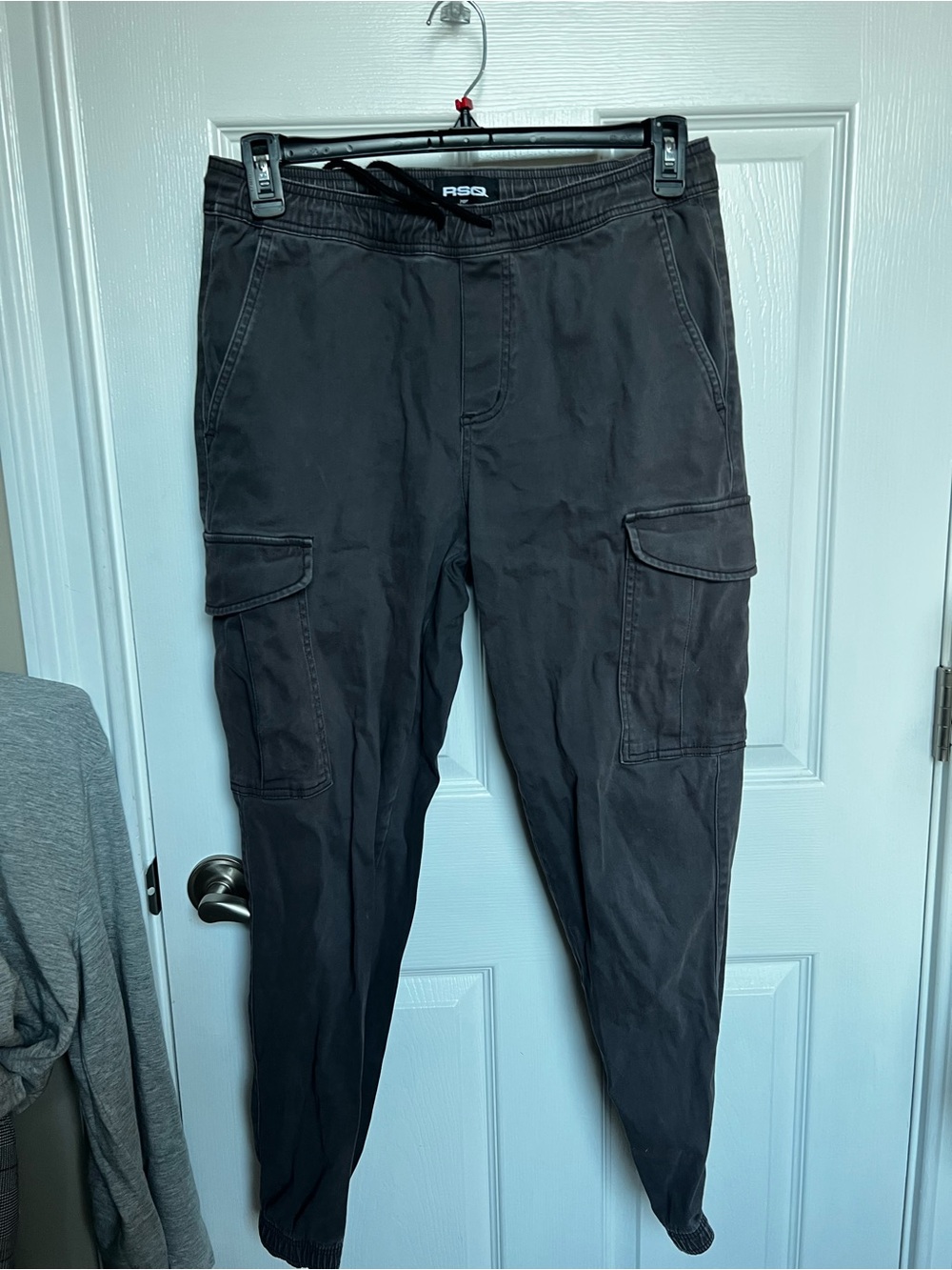 Men's Black Cargo Jogger Pants